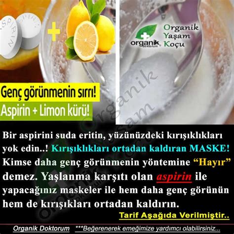 maya limon aspirin maskesi